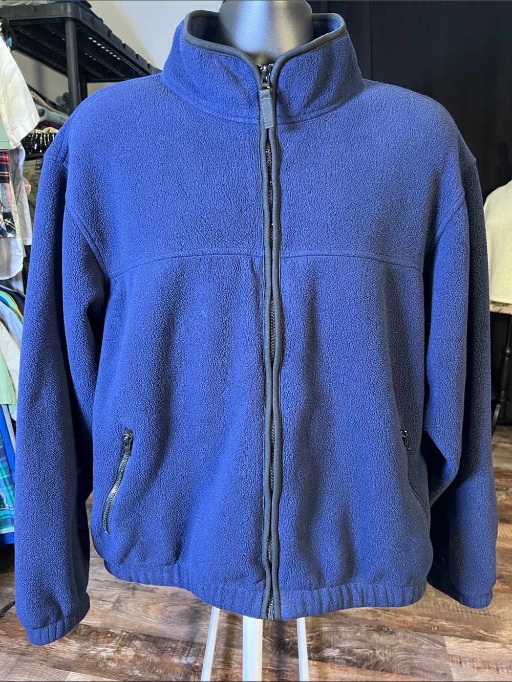 Eddie Bauer Men's Deep Blue Full-Zip Fleece Jacket